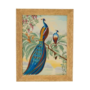 0031 (A D) PBN Peacocks Beige Textured Frame