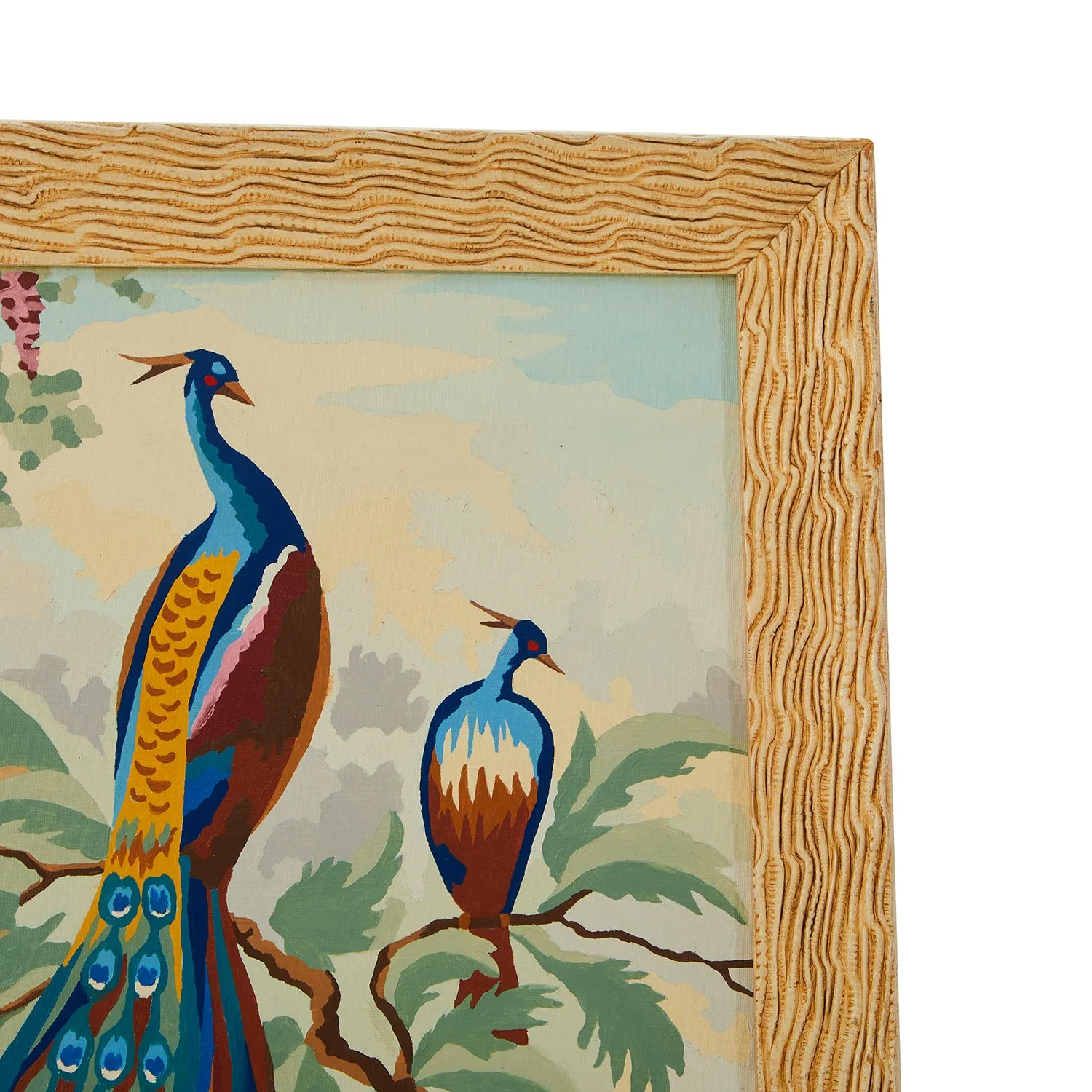 0031 (A D) PBN Peacocks Beige Textured Frame