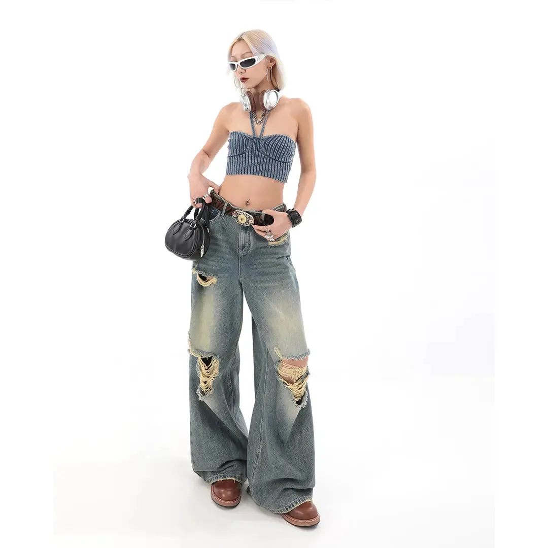 【23s July,】Loose Ripped Jeans
