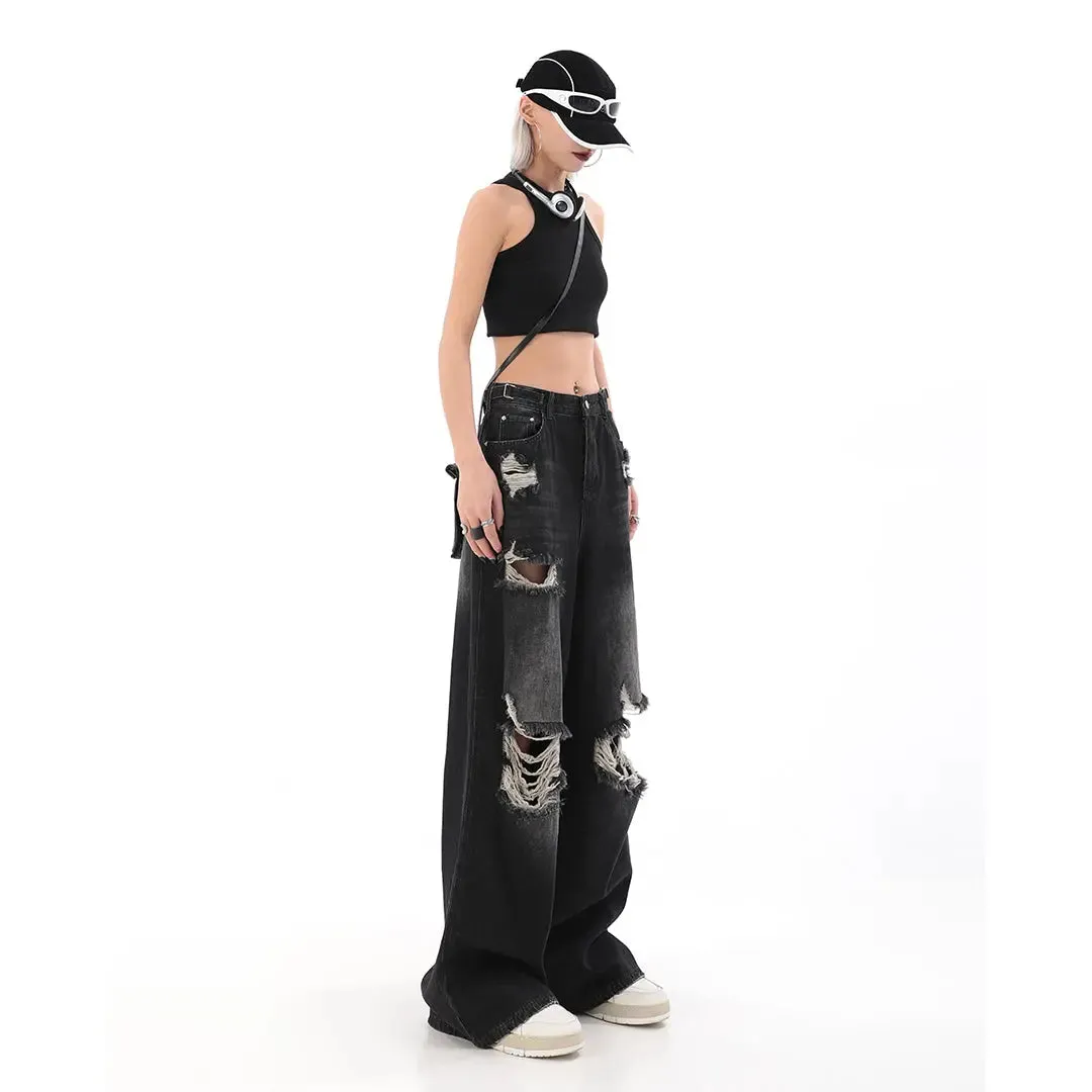 【23s July,】Loose Ripped Jeans
