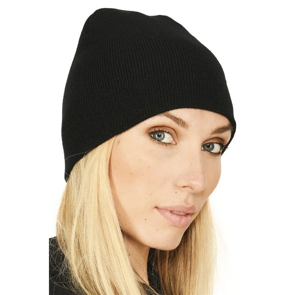 Absolute Apparel Adults Cap Knitted Ski Hat Without Turn Up