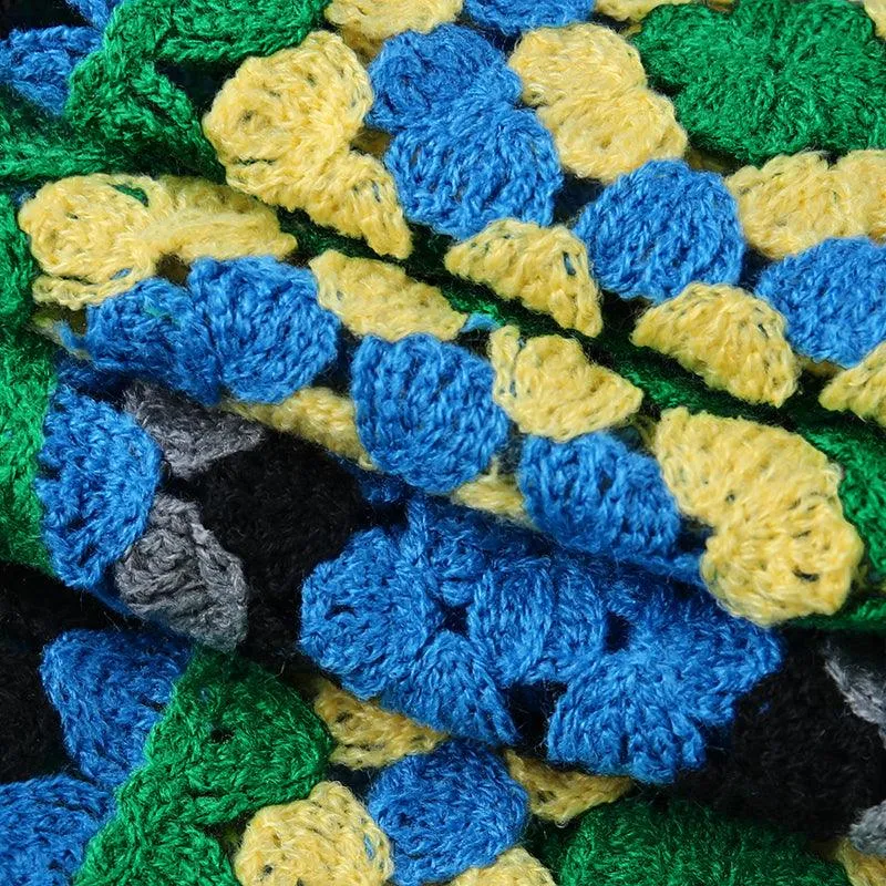 Abstract Colorful Crochet Pants