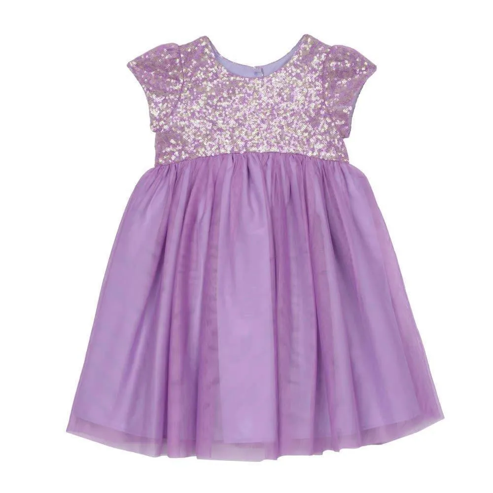 Angelina Purple Sequin Dress