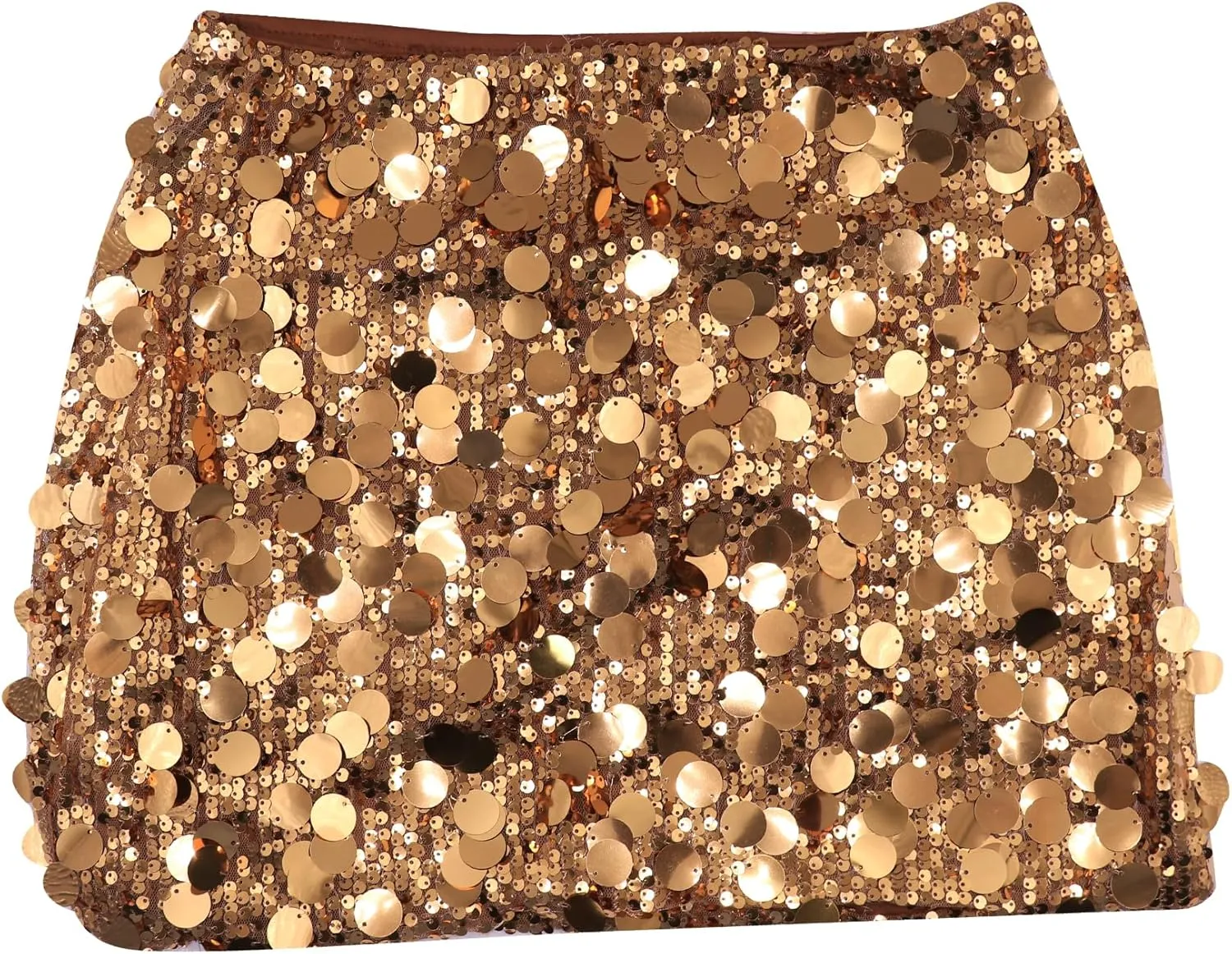 ANKOMINA Women's Sexy Shiny Sequin Mini Skirt Glitter Low Waist Pencil Skirts Bodycon Dance Party Club Short Skirt