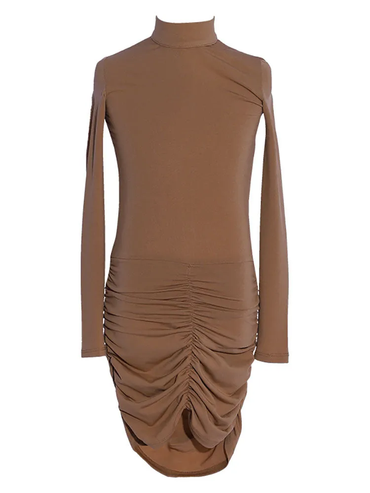 Autumn/Winter Long Sleeve Dress Latin Dance Performance Clothes