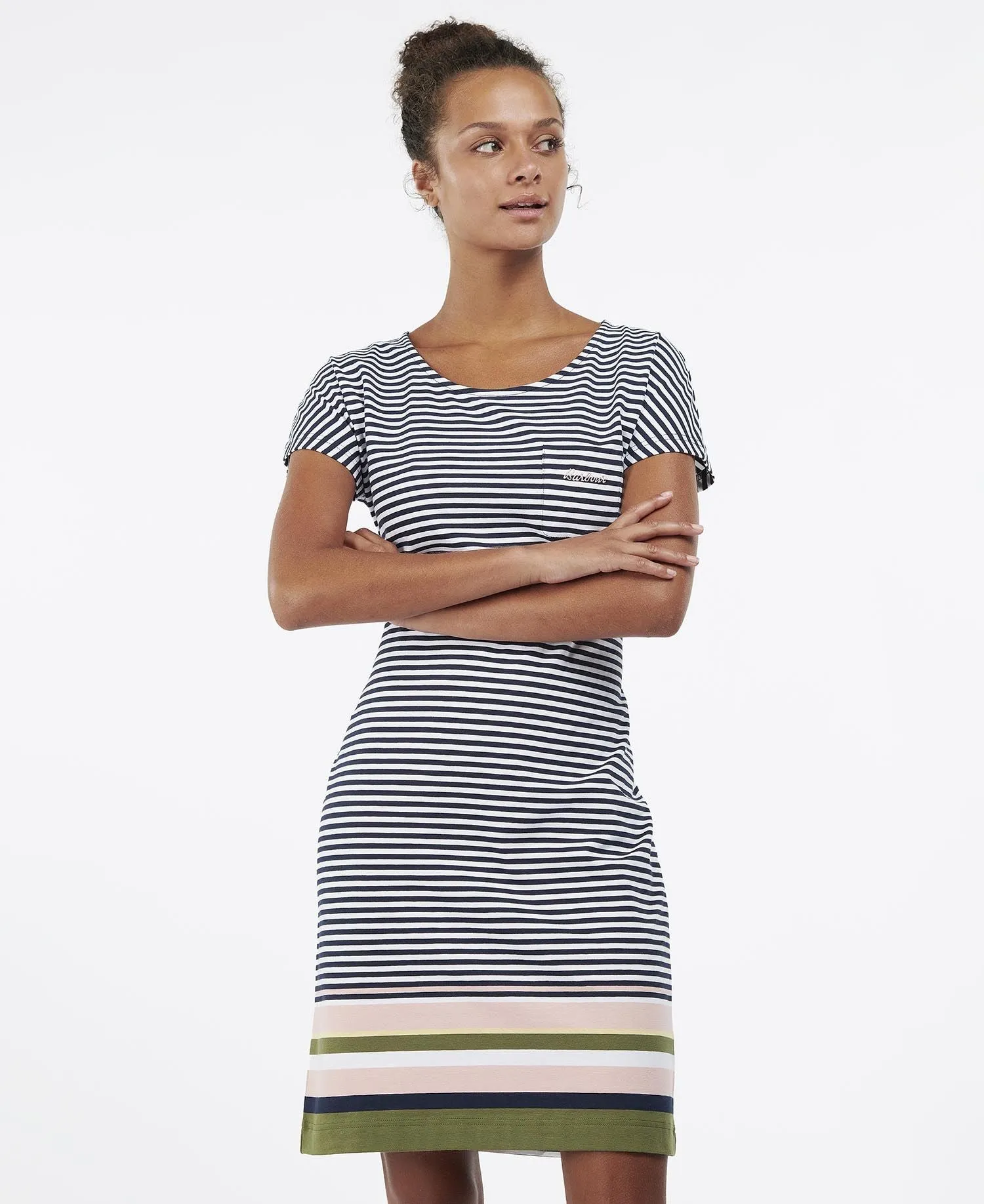 Barbour Harewood Stripe Tee Dress LDR0297