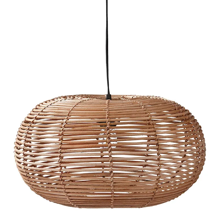 Beachy Open Weave Rattan Pendant Light