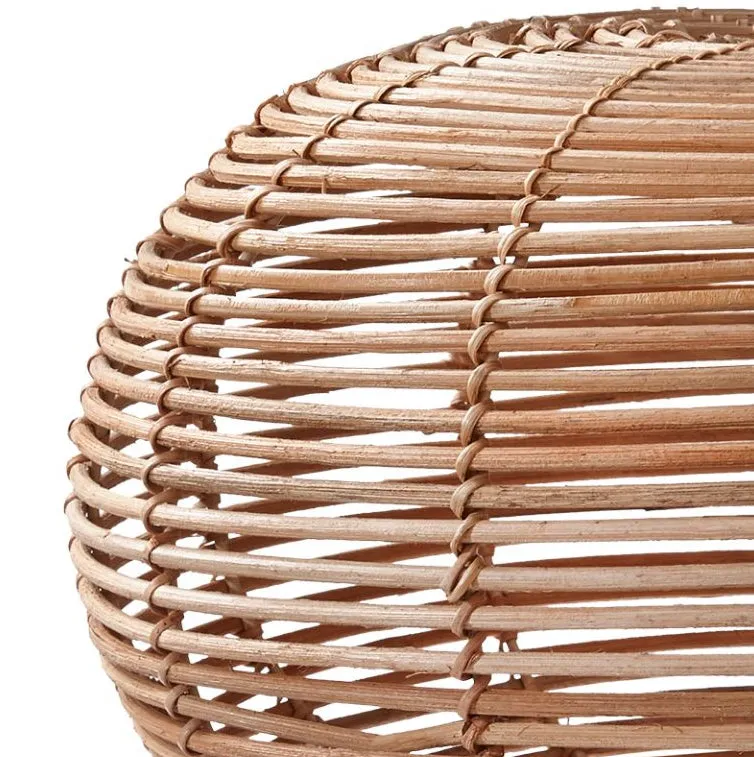 Beachy Open Weave Rattan Pendant Light