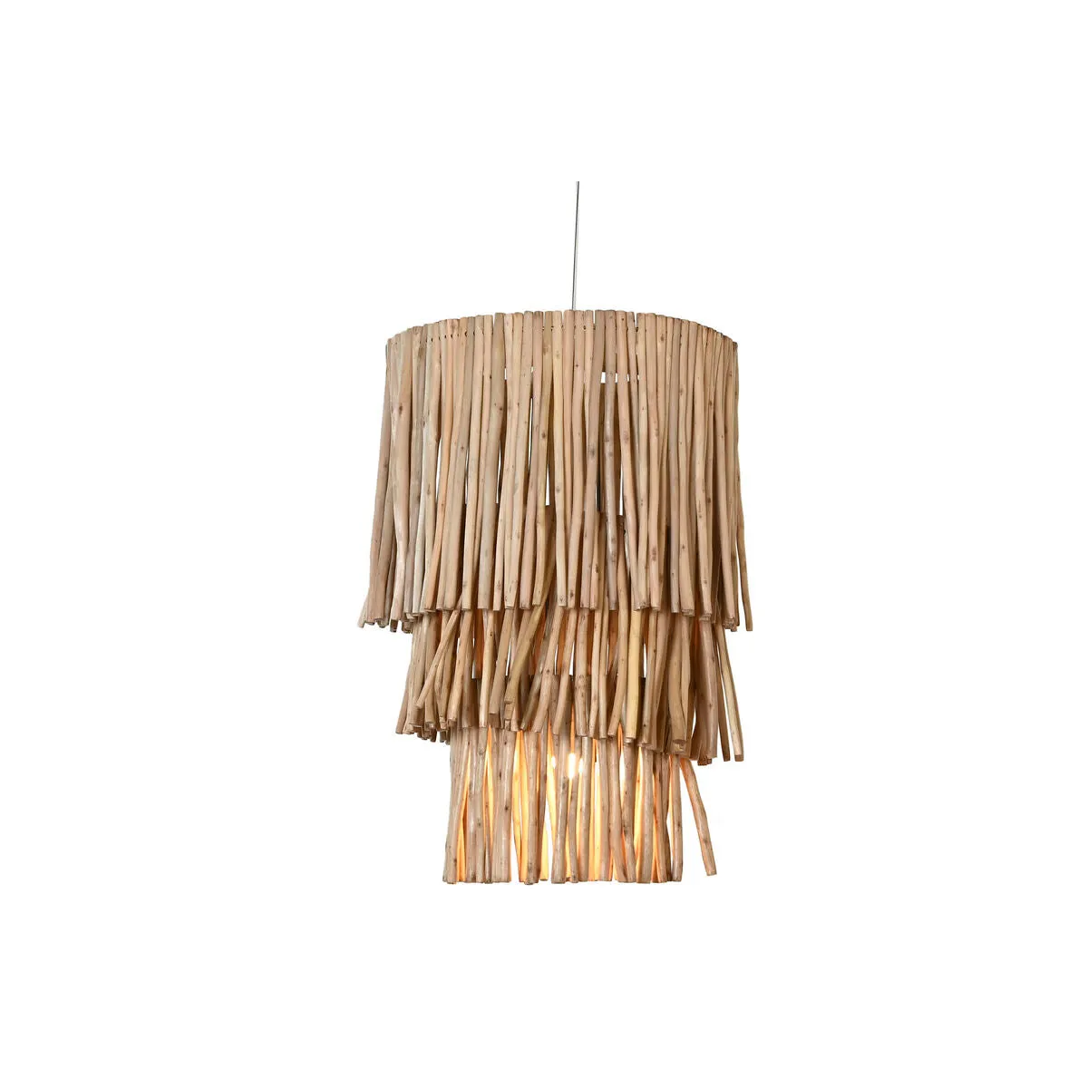 Ceiling Light Home ESPRIT Natural Eucalyptus wood 50 W 50 x 50 x 90 cm