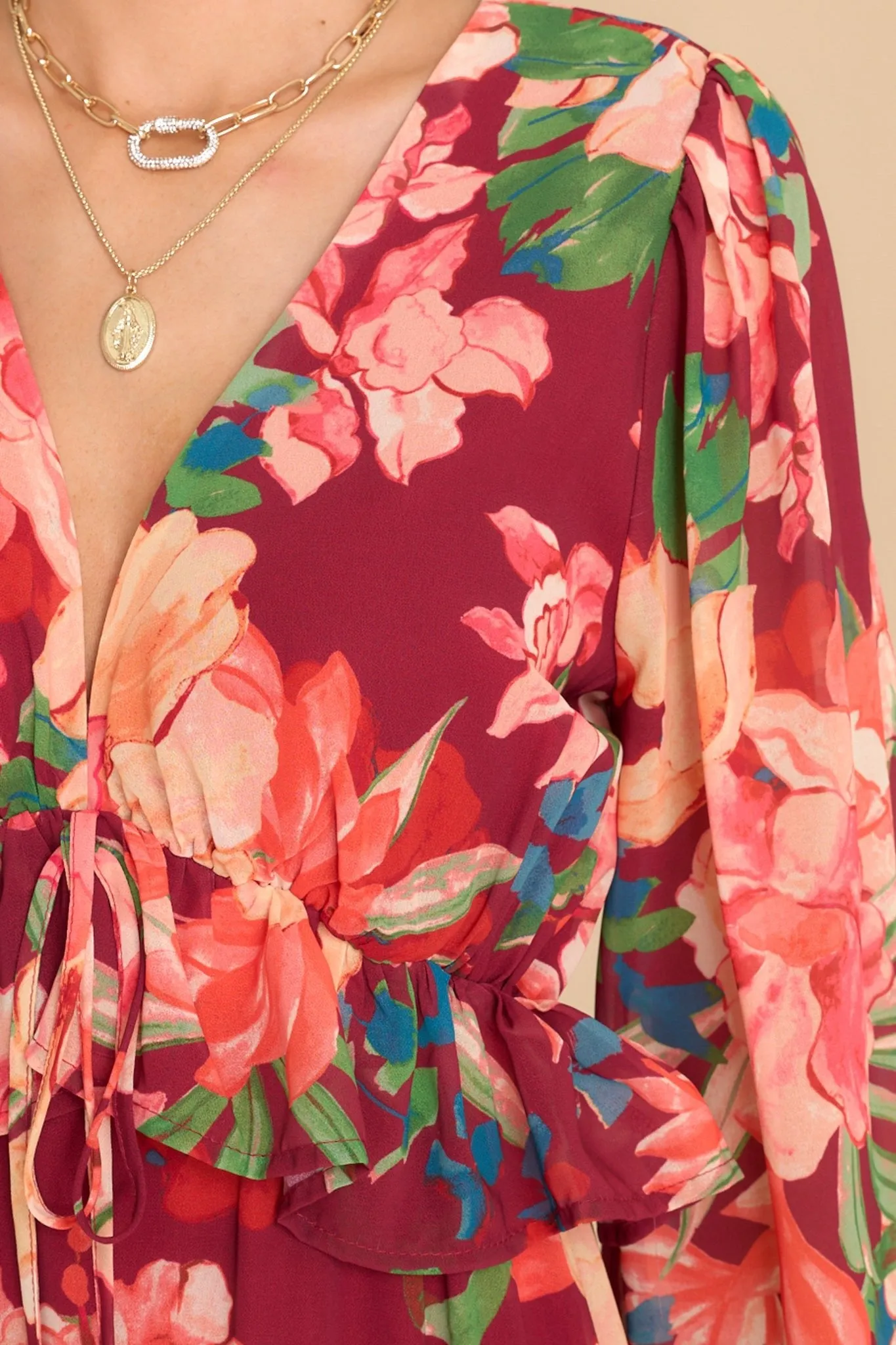 Dance Off Burgundy Multi Maxi Dress