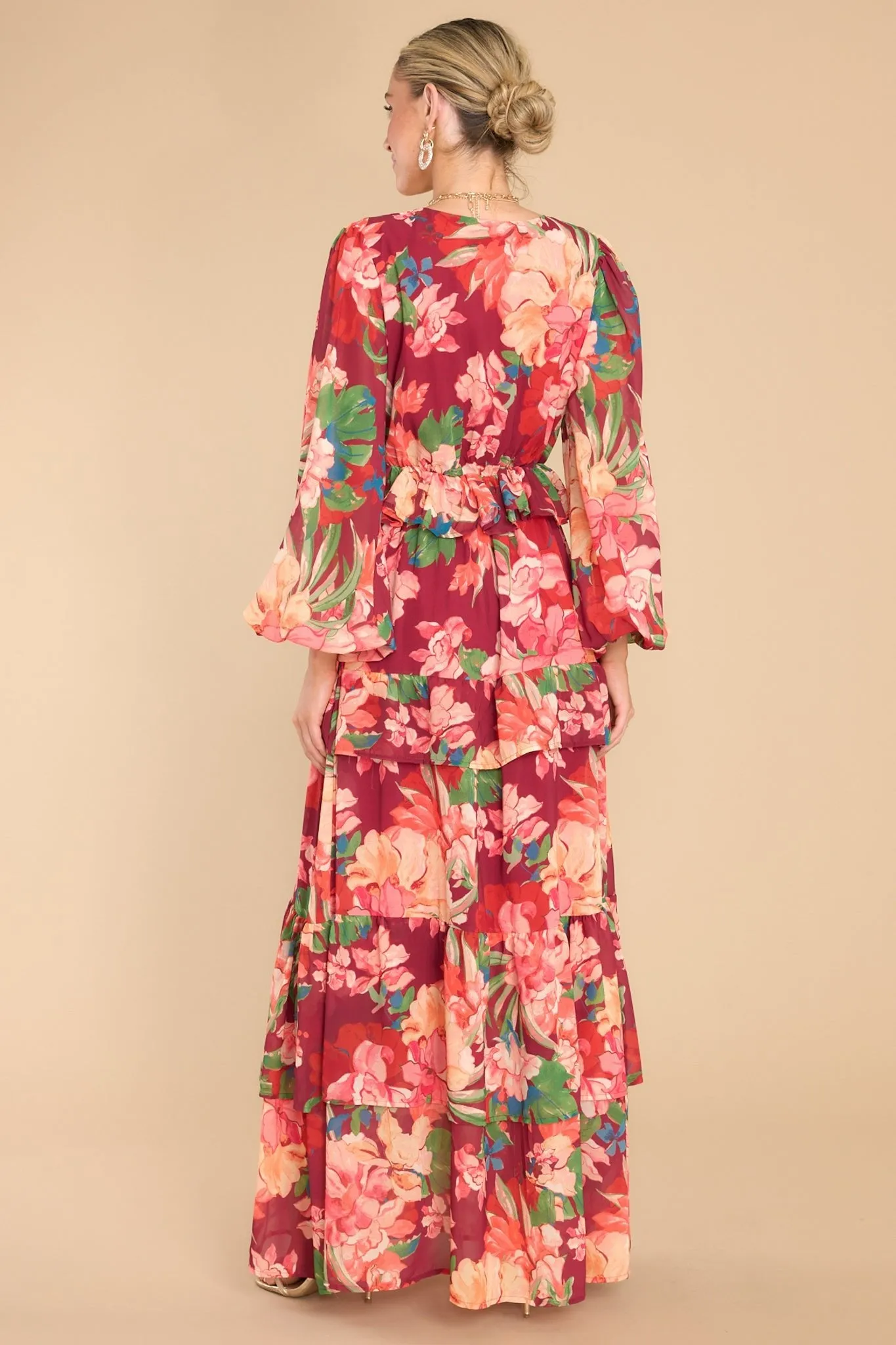 Dance Off Burgundy Multi Maxi Dress
