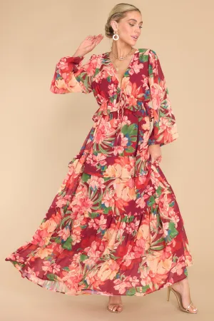 Dance Off Burgundy Multi Maxi Dress