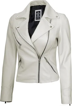Decrum Asymmetrical Real Leather Jacket Women  Trendy Fashion Lambskin Womens Leather Jacket