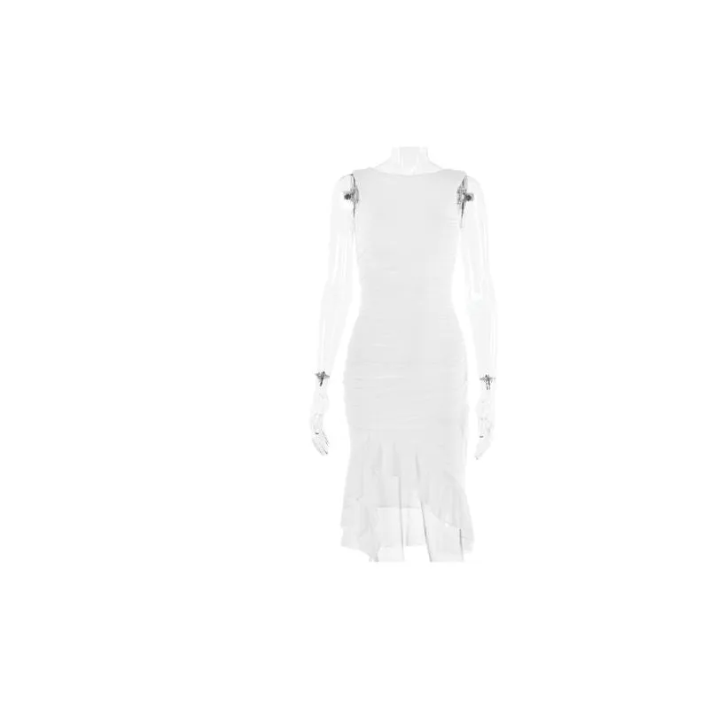 Diva Midi Ruffle Dress
