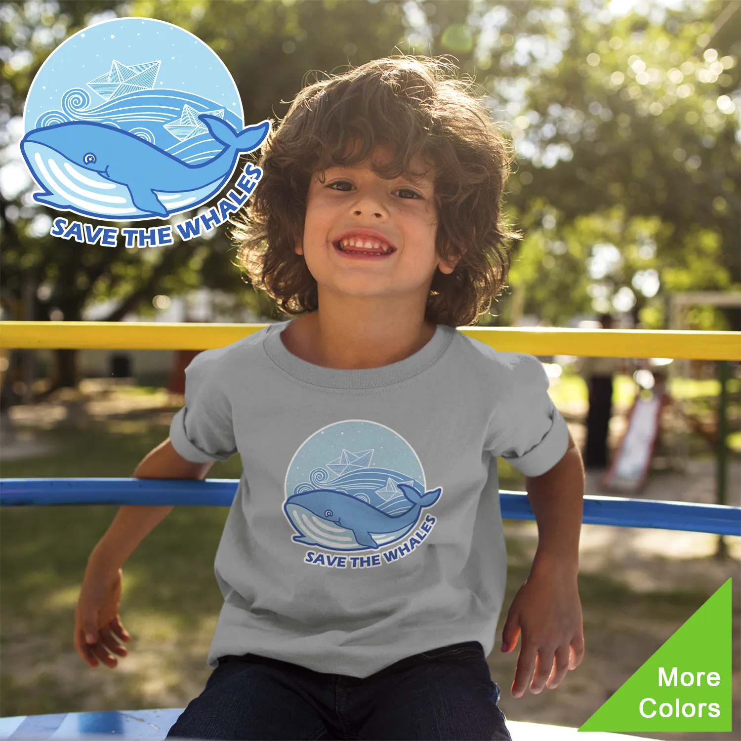 Endanzoo Organic Short Sleeve Kids Tee Shirt - Save The Whales