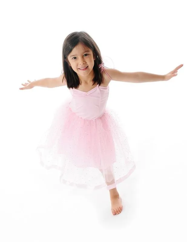 Fairy Girls Sparkle Ballet Dress Light Pink Large
