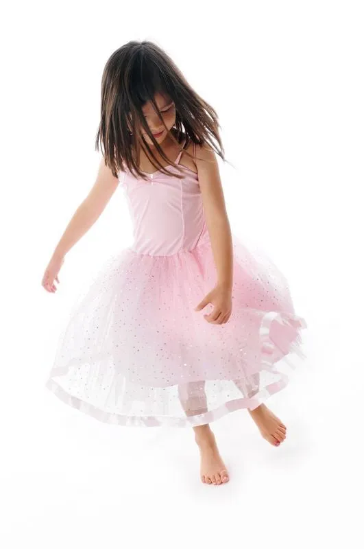 Fairy Girls Sparkle Ballet Dress Light Pink Large