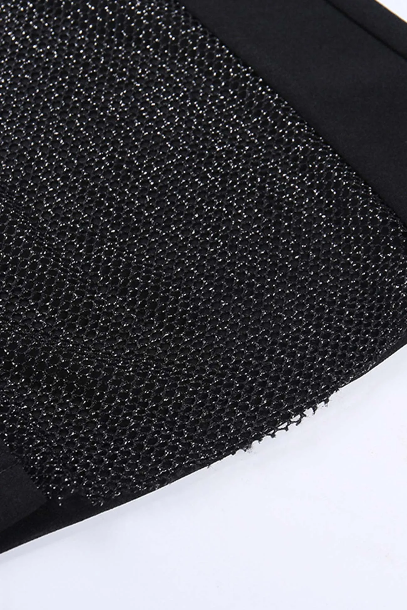 Glitter Hollow Out Patchwork Flares Long Pants