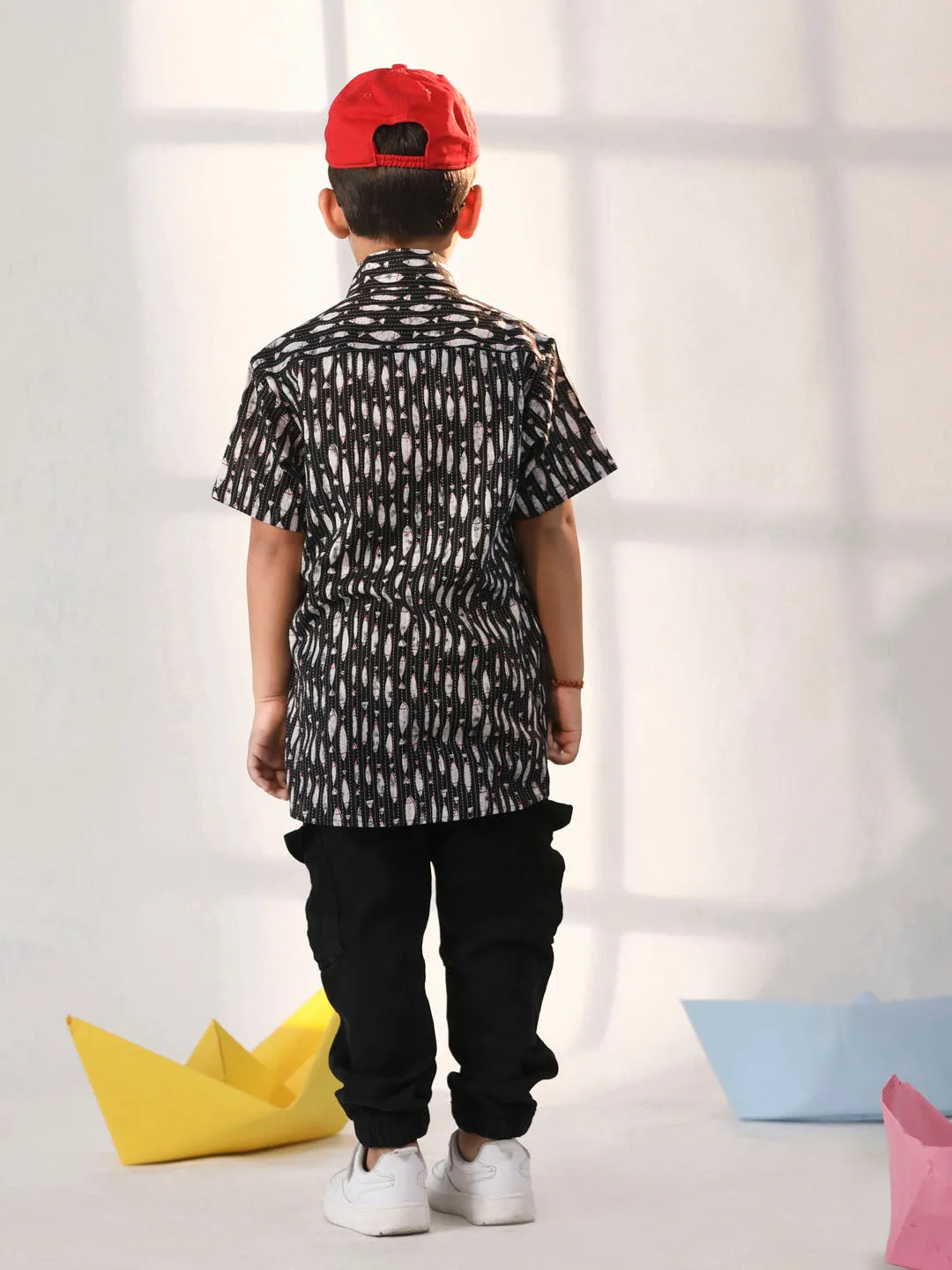 Jashvi Black BHAI BEHEN Siblings Matching Set