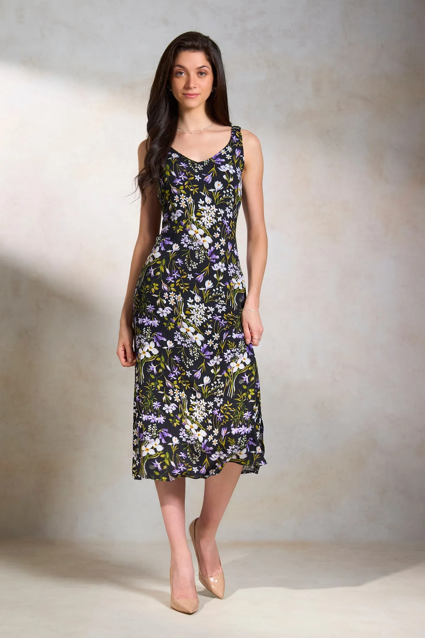 Julie|Floral Midi Dress