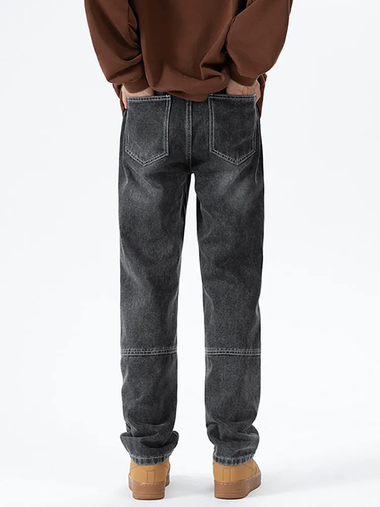 Loose-Fitting Ripped Retro Jeans