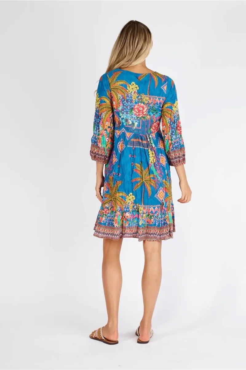 Lula Life Mika Cotton Dress Ocean