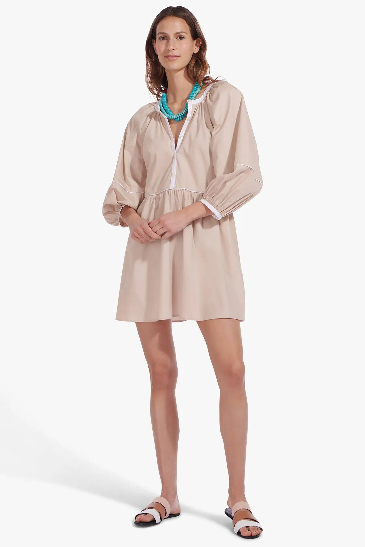 MINI DEMI DRESS | BISCOTTI WHITE