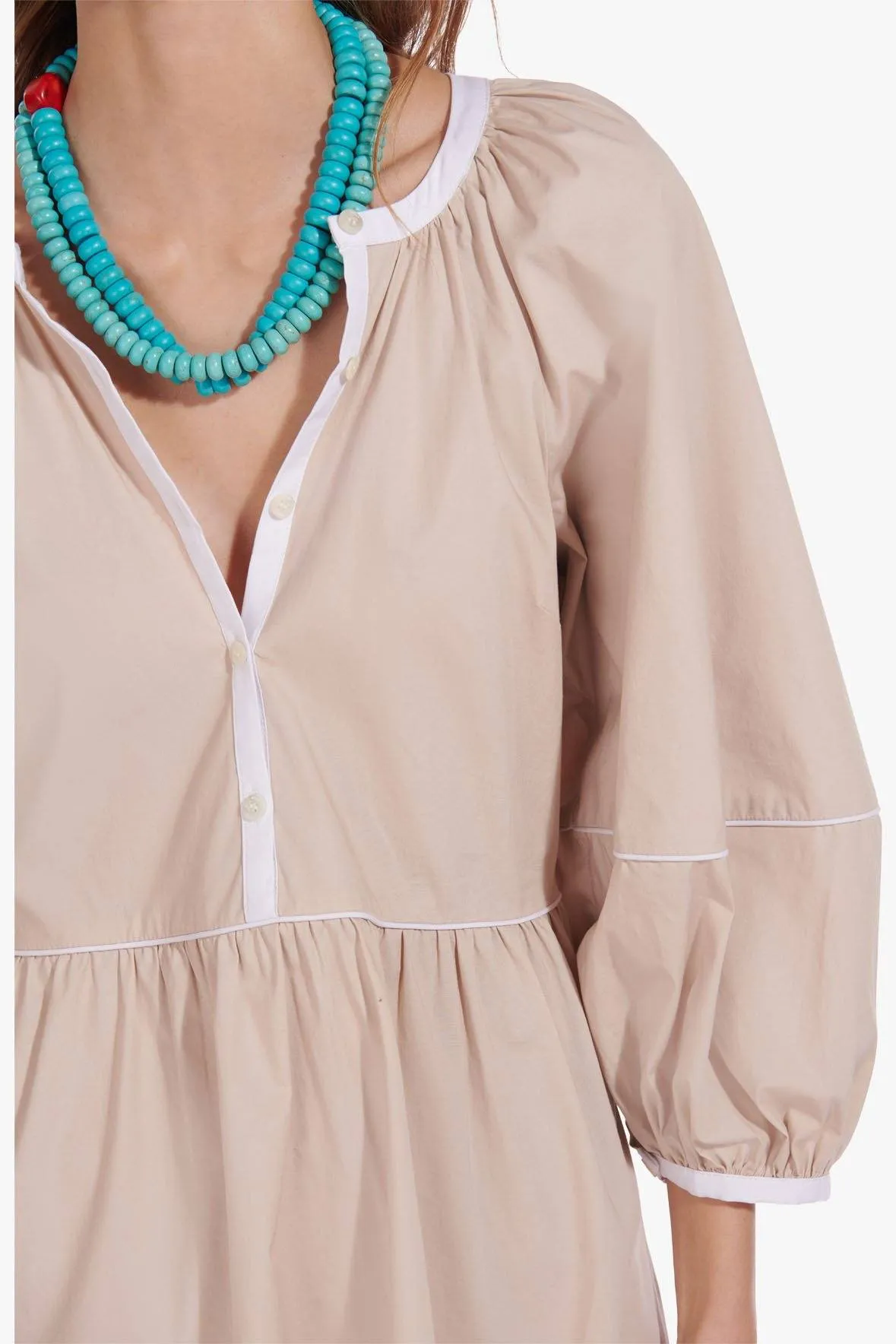 MINI DEMI DRESS | BISCOTTI WHITE