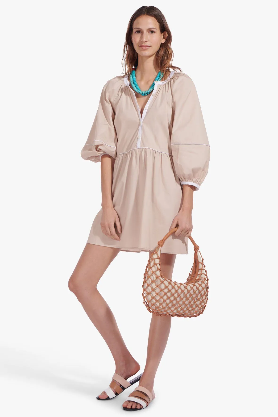 MINI DEMI DRESS | BISCOTTI WHITE