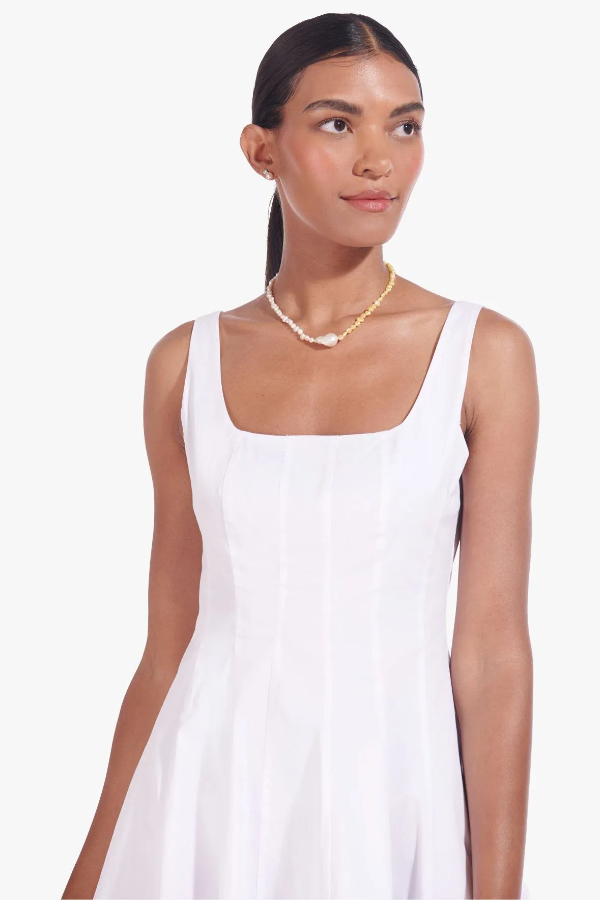 MINI WELLS DRESS | WHITE
