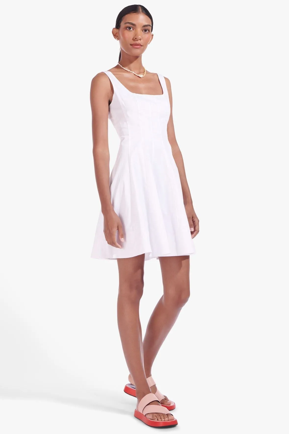 MINI WELLS DRESS | WHITE