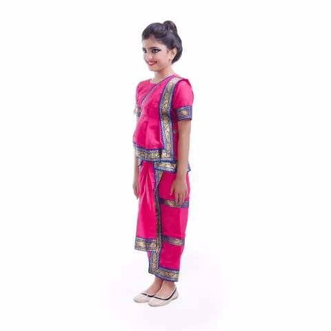 Pink Bharatnatyam Dance Dress