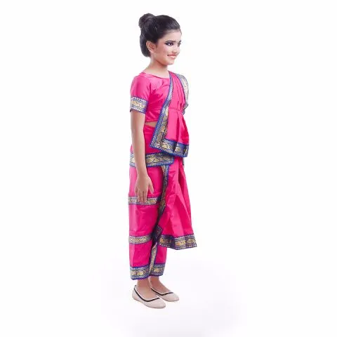 Pink Bharatnatyam Dance Dress