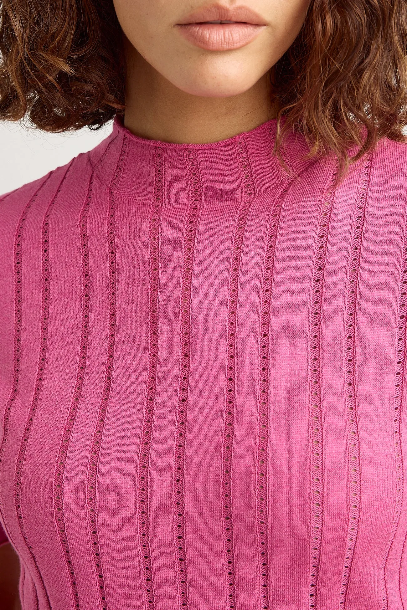 POINTELLE KNIT TOP