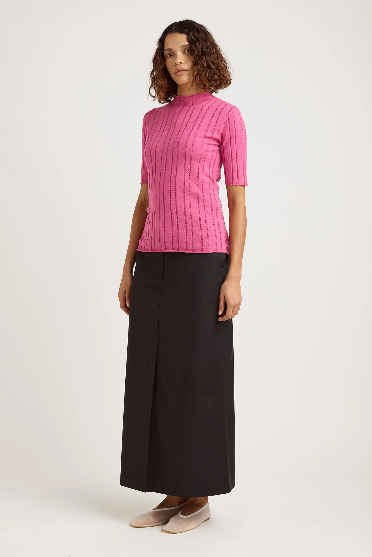 POINTELLE KNIT TOP