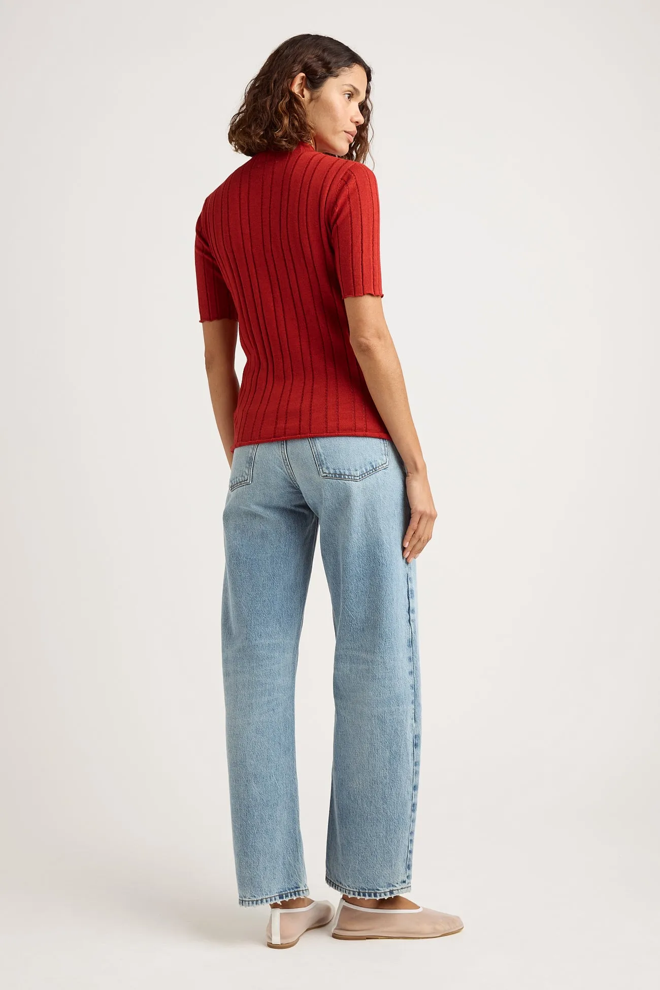POINTELLE KNIT TOP