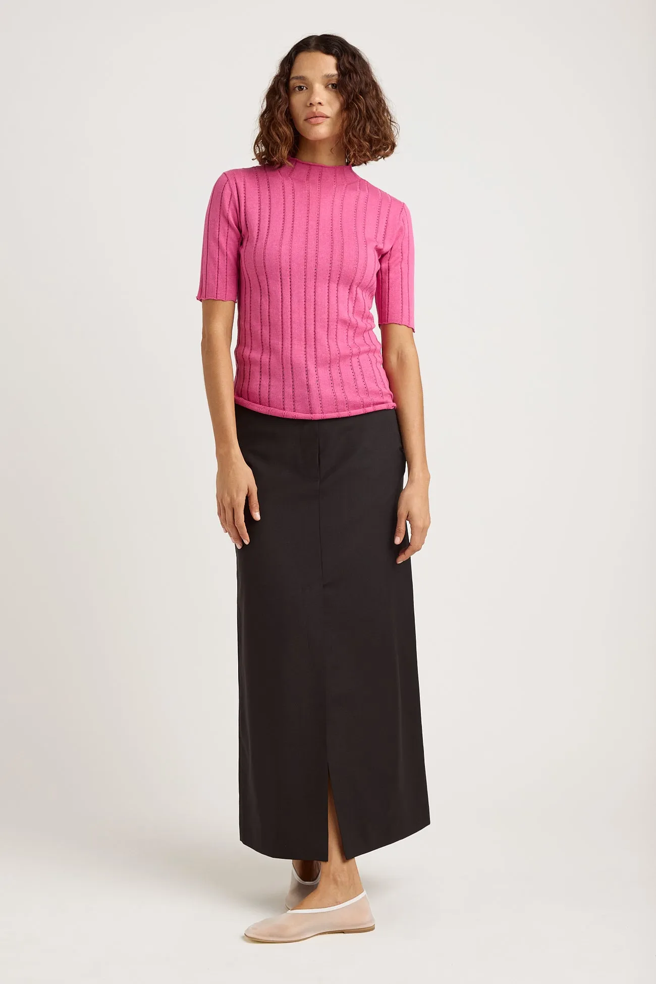 POINTELLE KNIT TOP
