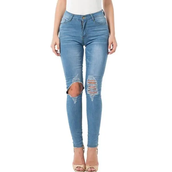 Ripped Jeans For Women 2021 Women Jeans Pencil Pants Denim Jeans