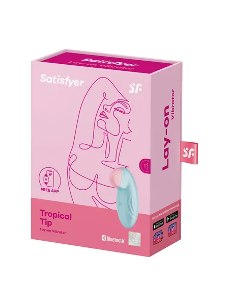Satisfyer Tropical Tip App Control - Light Blue