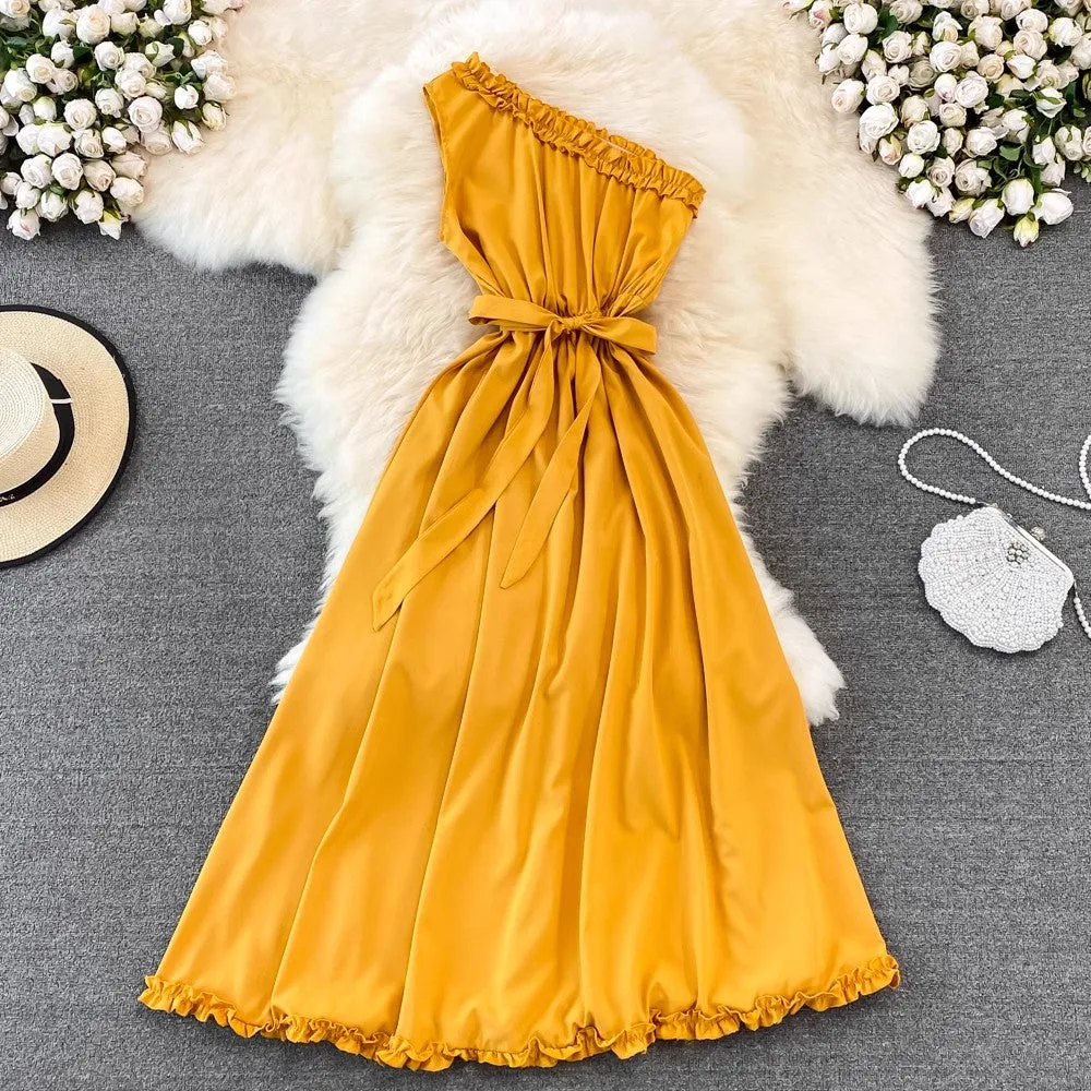 Sexy A-line dress elegant long skirt     S4310