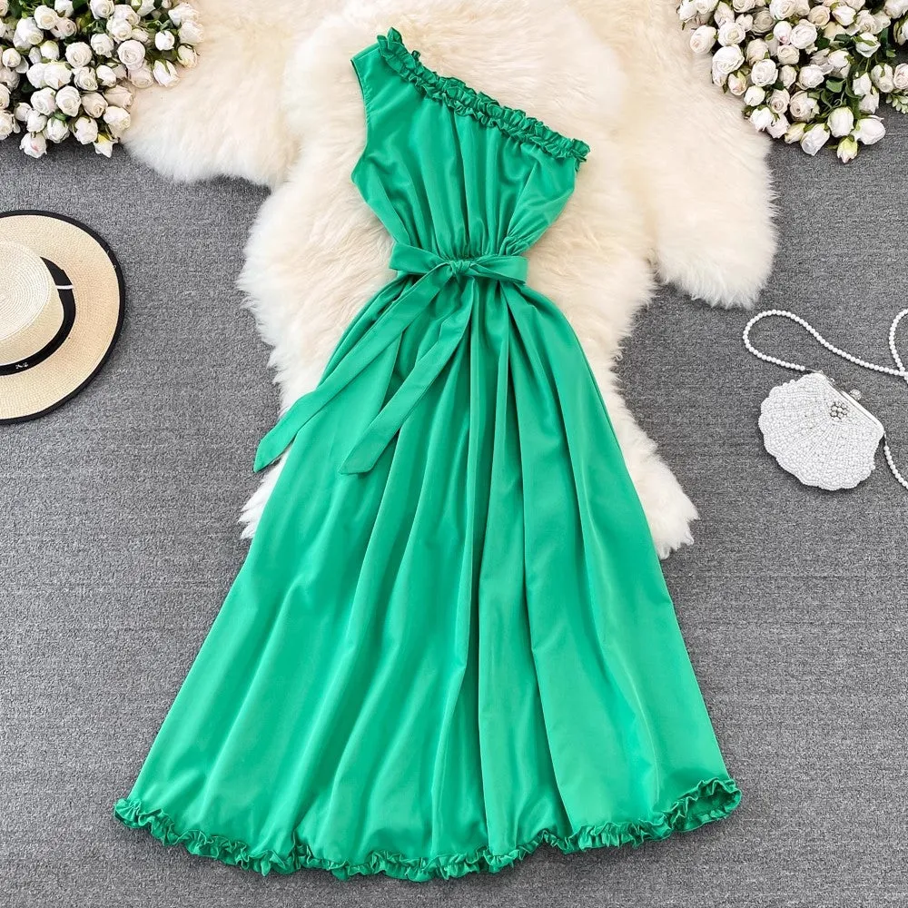 Sexy A-line dress elegant long skirt     S4310