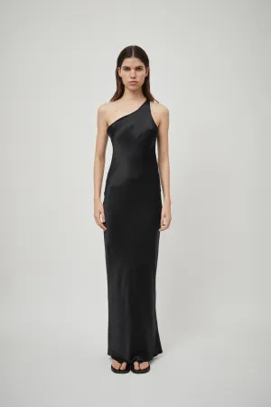 Silk Satin One Shoulder Tank Dress