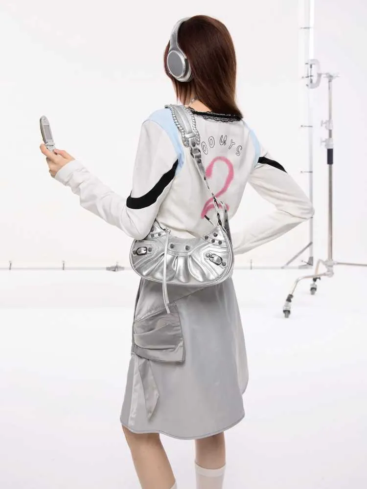 Silver patchwork skirt【s0000010412】
