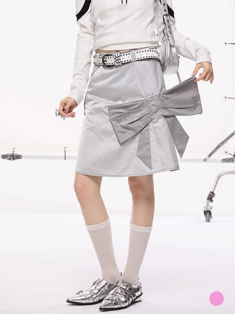 Silver patchwork skirt【s0000010412】