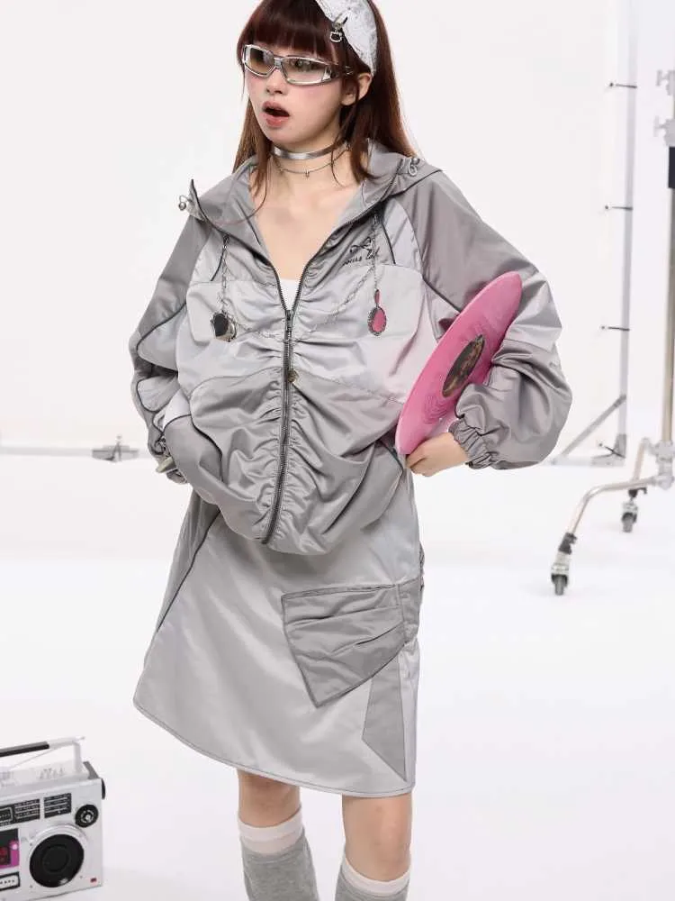 Silver patchwork skirt【s0000010412】