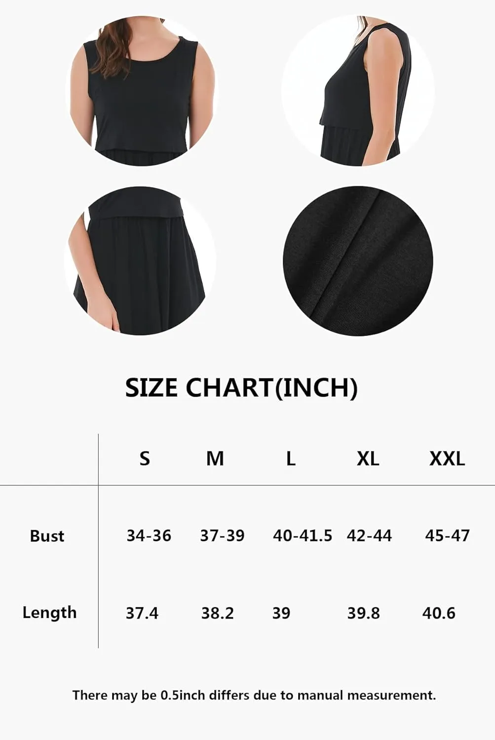 Smallshow Women's Sleeveless Nursing Dresses Patchwork Maternity Breastfeeding Dress