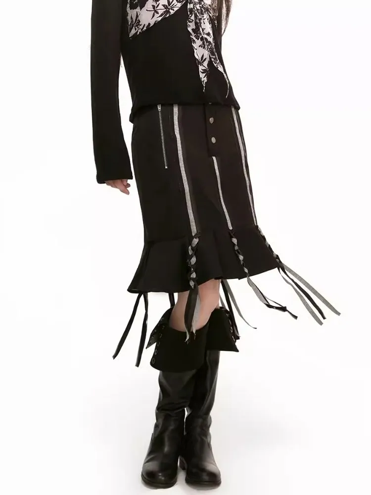 Stripe Patchwork Braid Umbrella Dress【s0000006942】