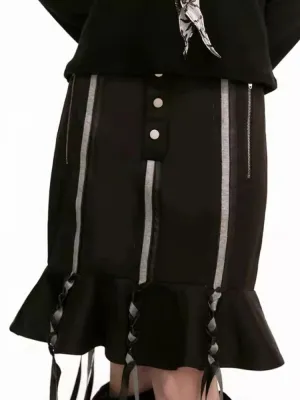 Stripe Patchwork Braid Umbrella Dress【s0000006942】