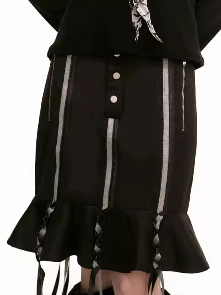 Stripe Patchwork Braid Umbrella Dress【s0000006942】