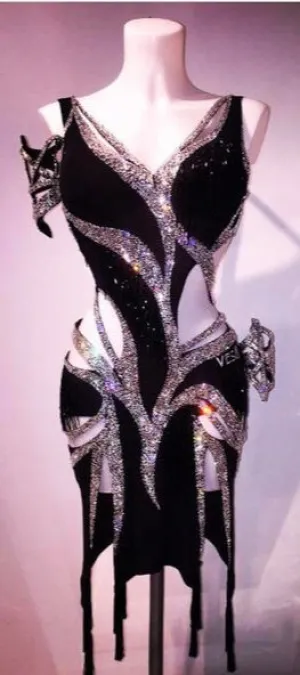 Swirl This, Swirl That Rhinestone Rhythm & Latin Ballroom Dance Dress